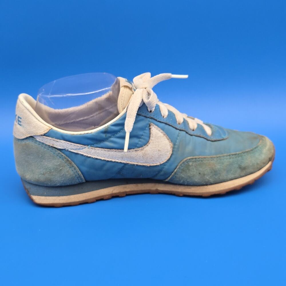 Vintage 1980s Nike Diablo Blue Nylon Suede Sneakers Women’s 7.5 Rep. of Korea - Picture 7 of 14